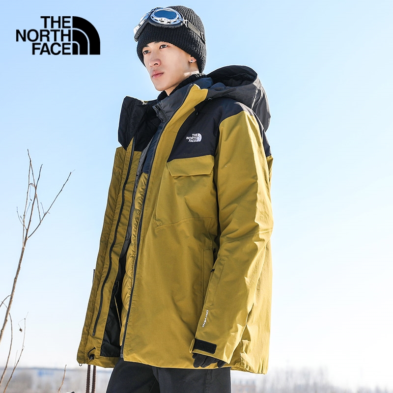thenorthface北面冲锋衣男秋冬款户外防风保暖透气三合一3m4m—天马
