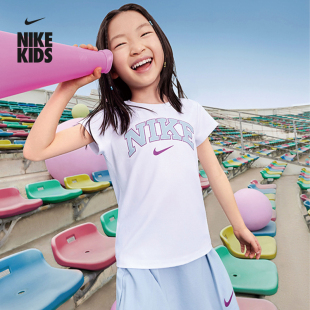 Nike耐克官方女童幼童T恤和裤裙套装夏季新款网球裙套装HM4582