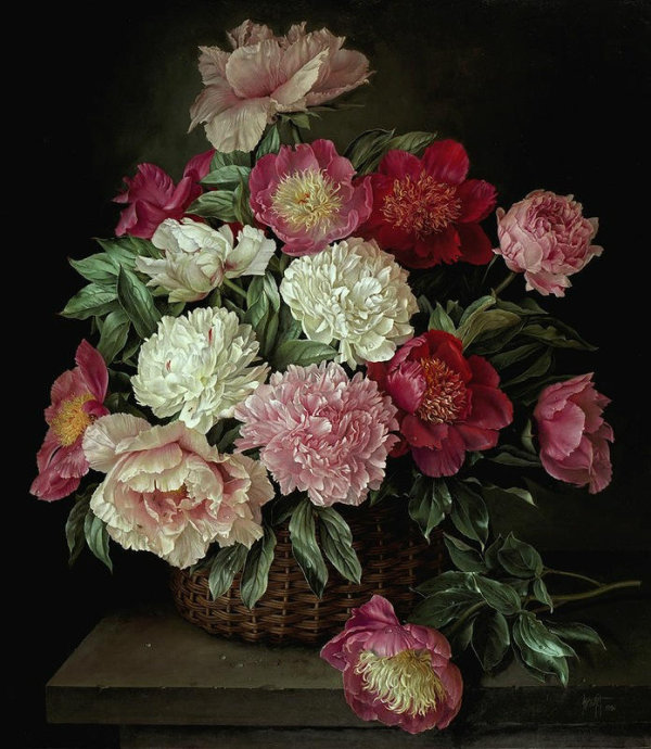 新款印花法国正品dmc十字绣名画油画花卉牡丹十字绣套件