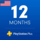 PlayStation Plus 12Month Voucher Code美服PS+基本会员年卡12月