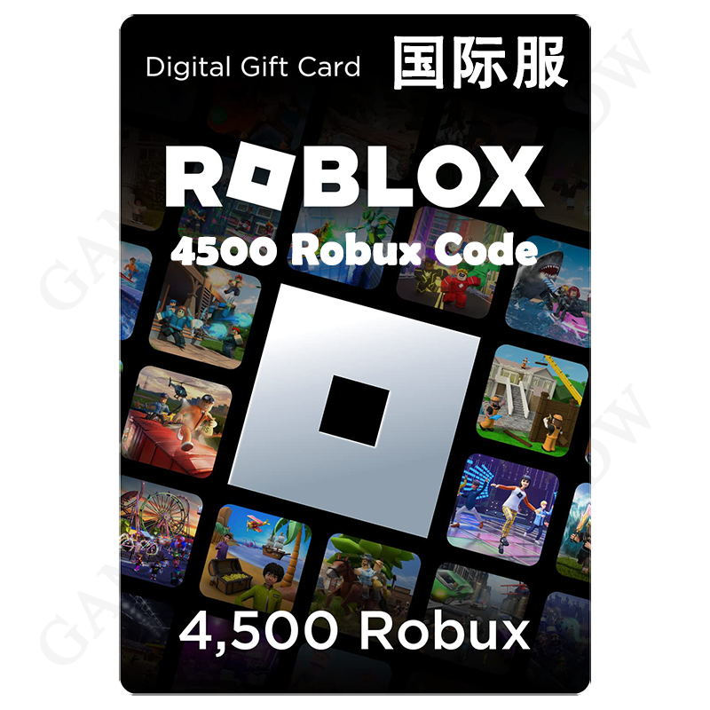 Roblox Gift Card 4500 Robux Worldwide 国际服罗布乐思R币点卡