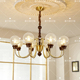 法式全铜客厅吊灯美式浪漫复古别墅大厅主灯中古轻奢卧室餐厅灯具