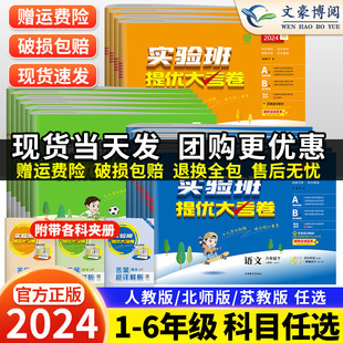 2024春实验班提优大考卷小学一二三四五六年级上下册语文人教数学北师苏教版英语外研译林 单元训练期末冲刺100分达标卷全套测试卷