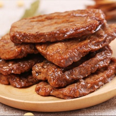 湖南特产食为先手撕素肉520g 香辣蛋白素牛肉豆干制品零食 包邮