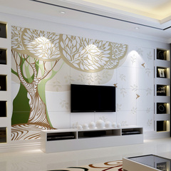 3D瓷砖背景墙客厅现代简约 电视背景墙瓷砖 瓷砖雕刻背景墙 风华