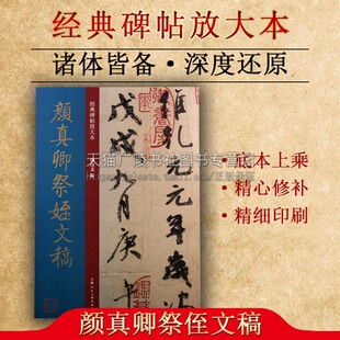 正版 经典碑帖放大本系列 颜真卿祭侄文稿 孙宝文著 中国唐代行书字帖技法研究临摹鉴赏东西收藏著作畅销书籍 上海人民美术出版社