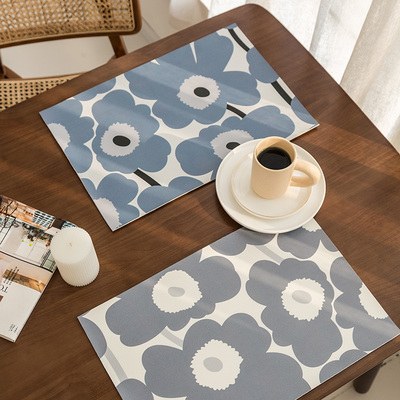 芬兰设计师同款皮革餐垫防水防油免洗餐垫隔热垫餐桌餐垫装饰垫子