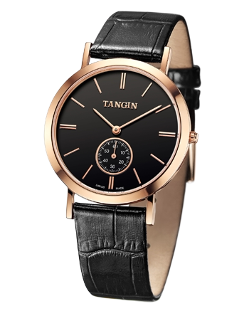 图一:tangin智雅系列休闲真皮石英天珺表