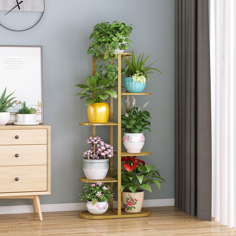 花架置物架子落地式室内客厅阳台绿萝花盆多层省空间铁艺简约现代