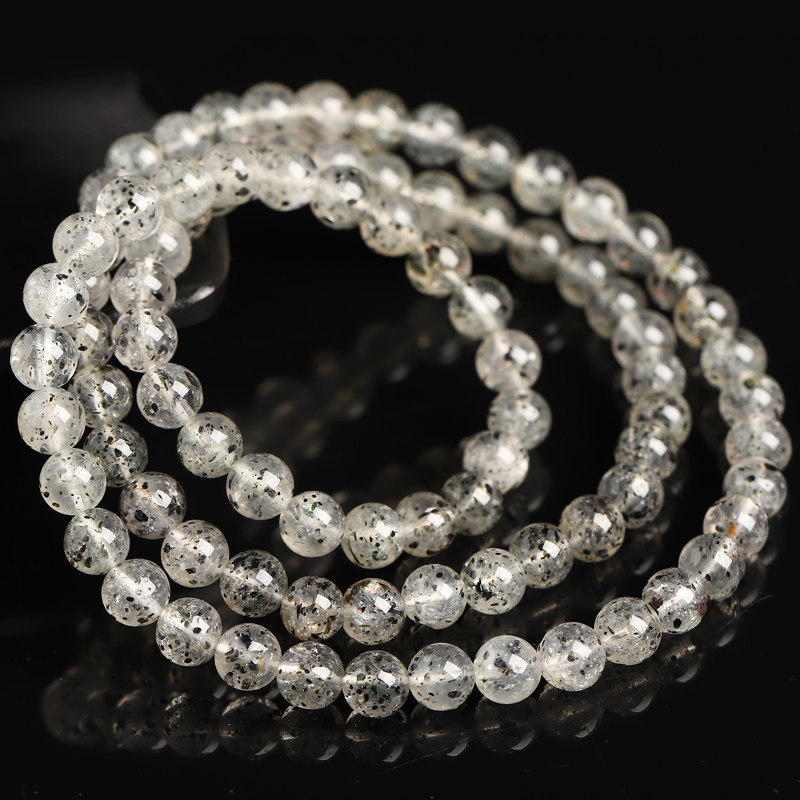 店的优惠券大全—异象级-天然黑云母佛珠女男款 异象水晶多圈手串饰品