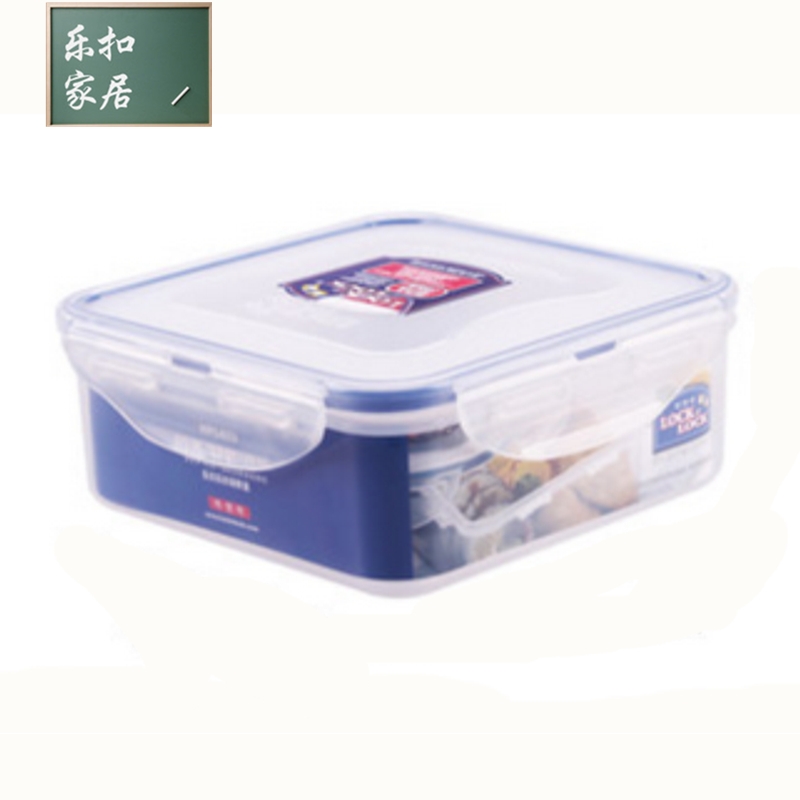 乐扣乐扣保鲜盒正方形微波炉饭盒便当盒冰箱收纳碗 870ml HPL823