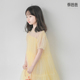 蔡爸爸童装 小清新新款夏装女童公主纱裙米白色仙女连衣裙大童633