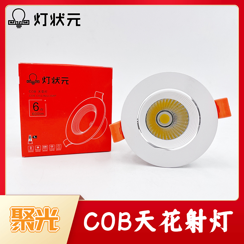 灯状嵌入式cob天花射灯led吊顶孔洞灯6w12w20w服装店牛眼桶灯