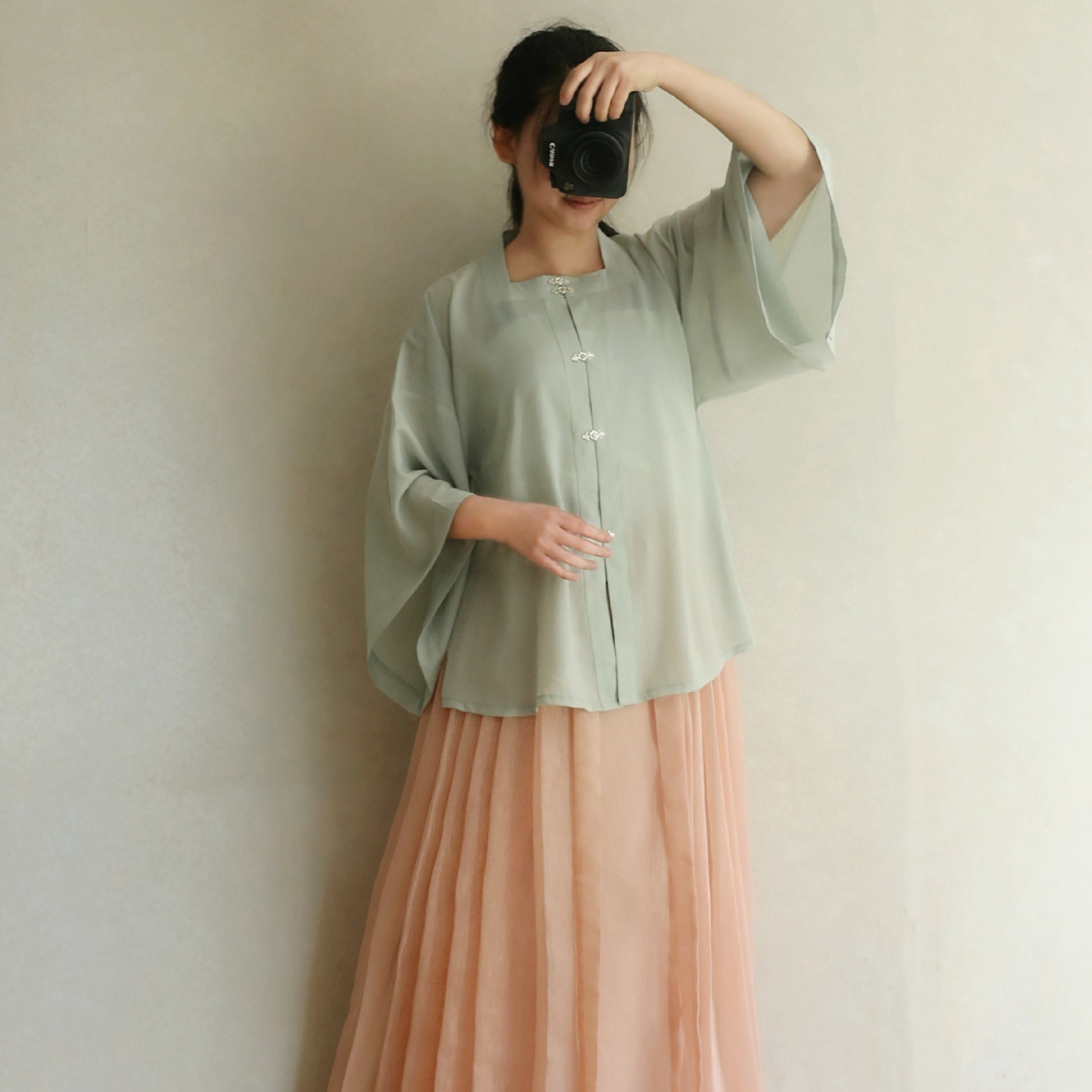 【思君亭】【绵绵冰】轻薄方领半袖衫日常汉服