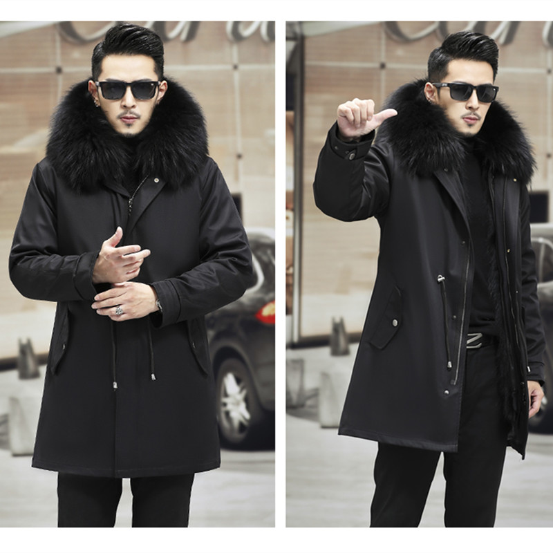 Overcome Mid length version Haining genuine leather overcoat Removable Internal bile Fur one Hezi Fur collar leather and fur coatin the Men's clothing, 皮草 category - from Buy2taobao.com to provide professional Taobao agent buy service