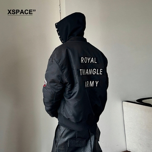 【XSPACE】TRIANGLE PROJECT皇家三角刺绣Bomber秋冬棉服外套夹克