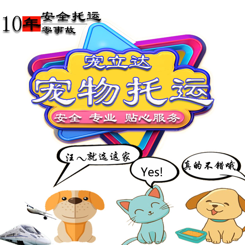 宠物托运猫咪托运狗狗邮寄服务航空火车汽运专车托运十年安全托运