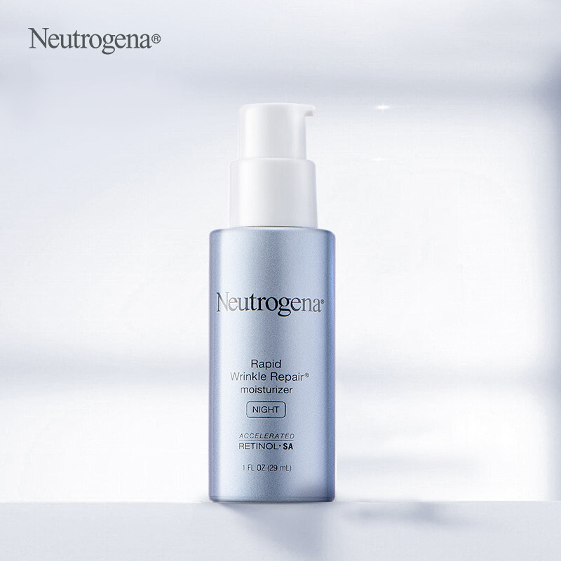 露得清a醇晚霜视黄醇淡化细纹抗皱面霜精华乳液小a瓶29ml