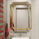 美式轻奢方形浴室镜壁挂卫生间镜北欧简约挂墙式欧式化妆镜梳妆镜
