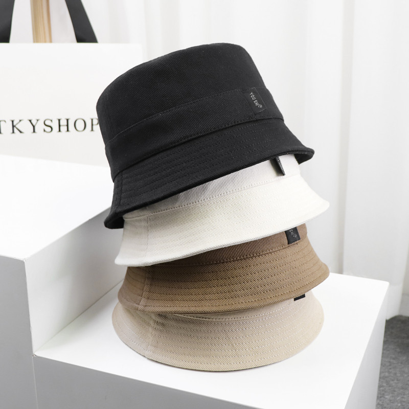 日系简约小沿渔夫帽女韩版百搭防晒钟型盆帽女潮度假个性遮阳帽子