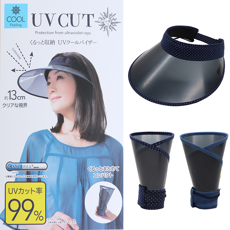 日本uvcut防晒帽女夏季空顶帽防紫外线无顶遮阳帽子可折叠镜面帽