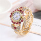 Women vintage diamond quartz watch Alloy bracelet 宝石手镯表