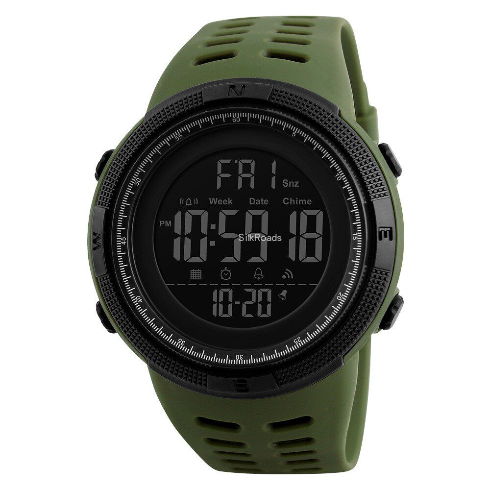 outdoor sport digital watch 50m waterproof alarm 运动手表