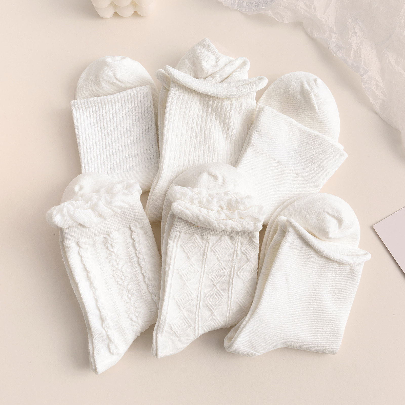 玲珑阁日系袜子  玲珑阁日系袜子的优惠券大全 长袜子女白色春季夏