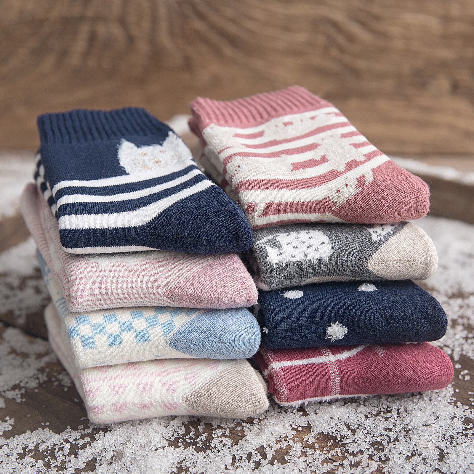 纯棉袜子女春秋薄款中筒袜防臭ins潮短款女士袜子全棉浪莎女袜子