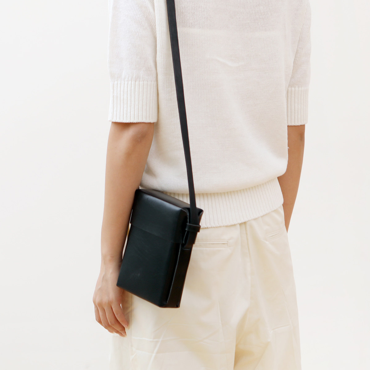 joydivision竖款方盒包手工植鞣真皮单手机肩包斜挎设计师简约款