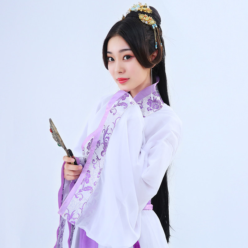影视古装女日常汉服唐朝侍女宫女服剧组群演演出服影楼写真舞蹈服