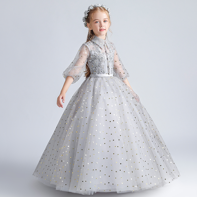 酷馨妮旗舰店的优惠券大全—儿童晚礼服秋冬新款长袖女童生日公主裙小