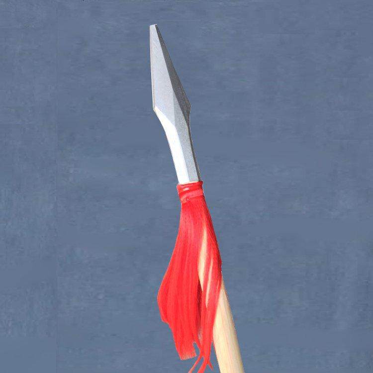 藤木花杆红缨枪木质儿童玩具小红军戏曲舞台表演道具影视摄影学