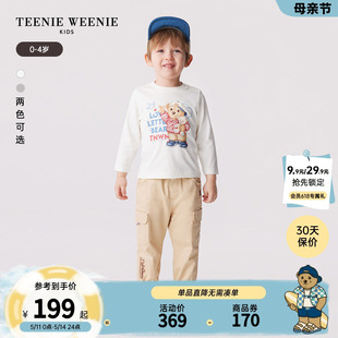TeenieWeenie Kids小熊童装24春季新款男宝宝圆领套头印花长袖T恤