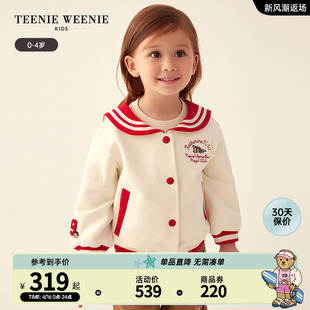 TeenieWeenie Kids小熊童装女宝宝23年款秋季海军风棒球服外套