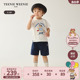TeenieWeenie Kids小熊童装24年夏季新款男宝宝海军风圆领短袖T恤