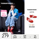 明星同款Toomanyshoes好溜鞋霓虹街道小白鞋运动板鞋红色德训鞋女