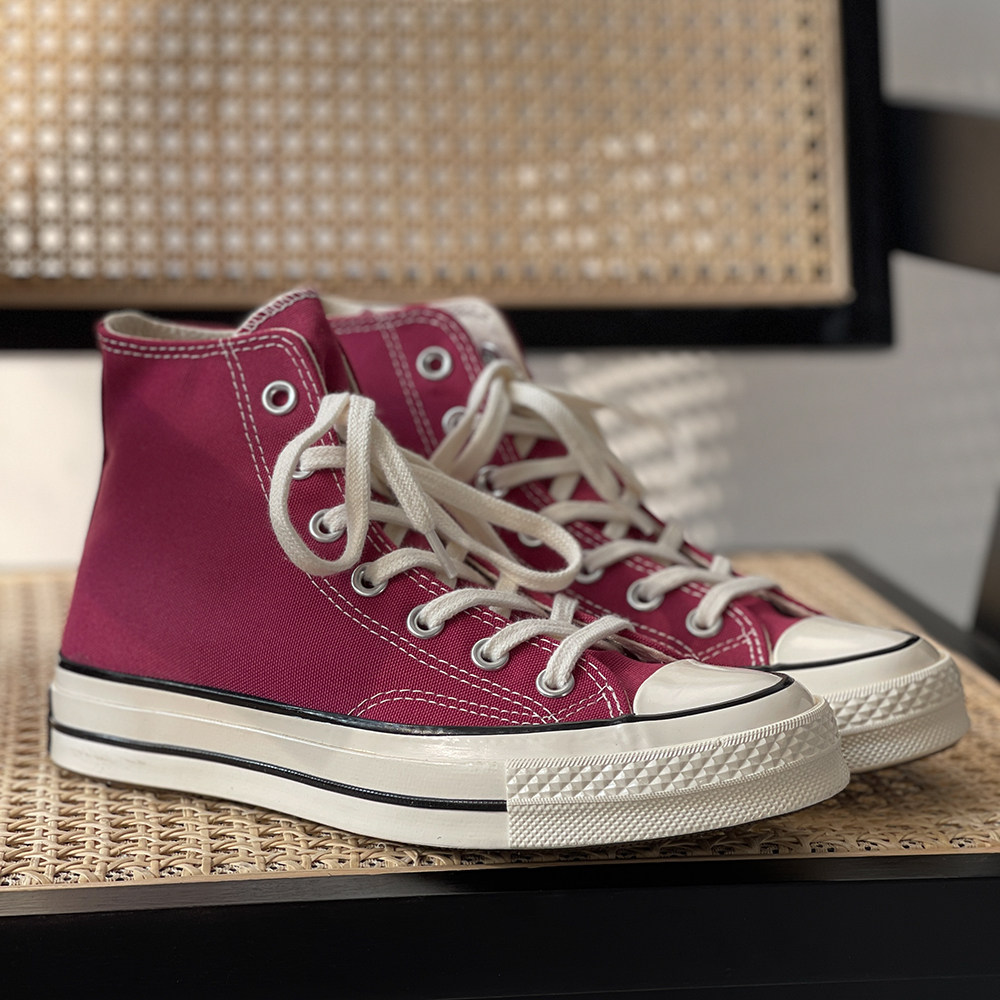 匡威converse 1970s正品帆布玫红色高帮172140c玫红色低帮172143c