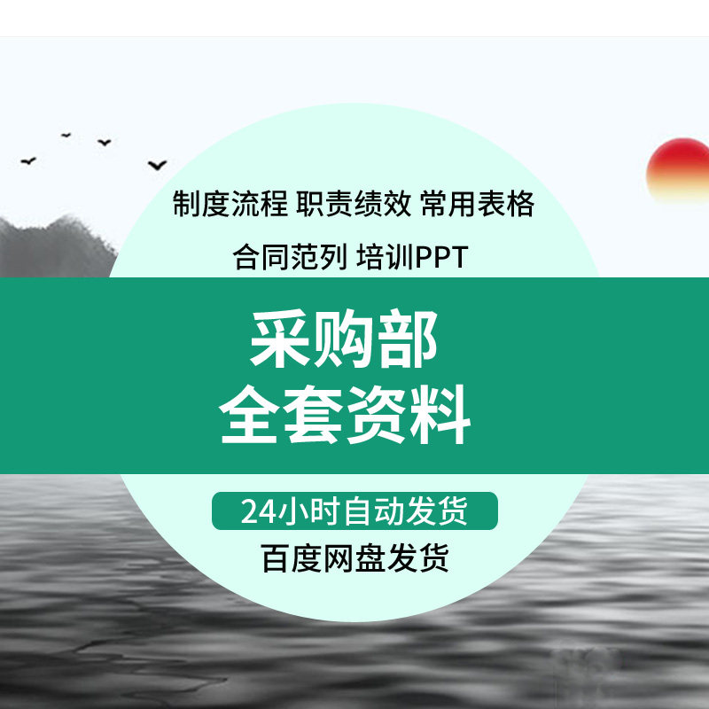 全套采购部资料管理制度流程合同订单询价职责绩效表格培训课模板