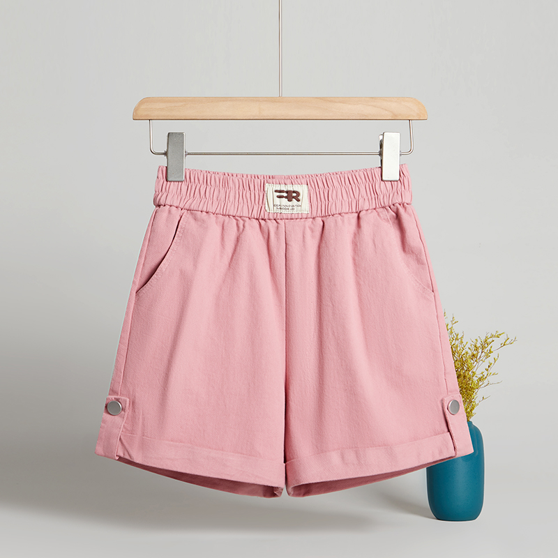 短裤女小众设计感夏季2023年新款高腰水洗棉a字外穿薄款阔腿热裤