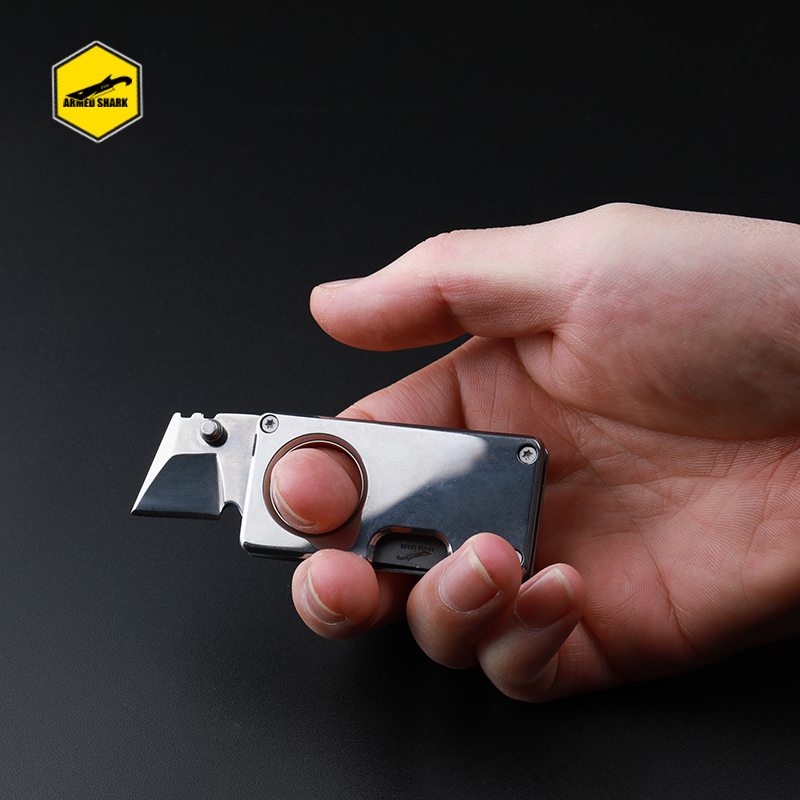 指环刀防身折叠_战鲨随身指环刀迷你指虎刀edc工具小刀多功能刀具户外