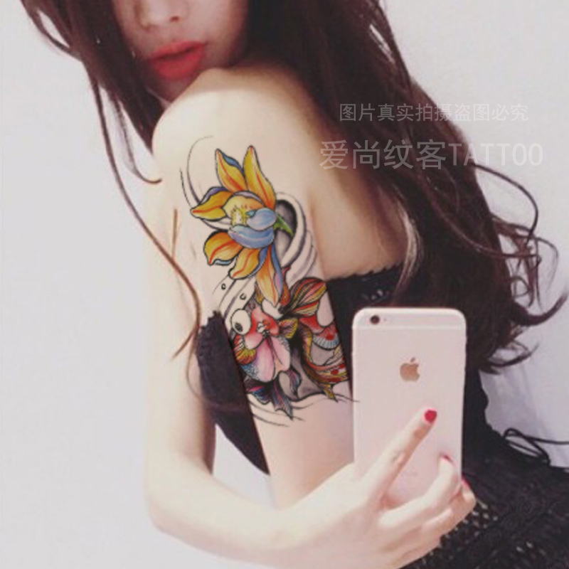 Haha Tattoo sticker personality Flower arm Tattoo waterproof Lasting Tattoo sticker men and women currency Scar Stickerin the Makeup/Perfume/Beauty tools , Body painting category - from Buy2taobao.com to provide professional Taobao agent buy service