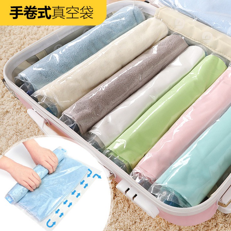 旅行真空壓縮袋加厚被子衣服收納袋免抽氣手卷真空袋整理袋10個裝在類目 收納整理, 家庭收納用具, 收納袋, 壓縮袋中 - 來自Buy2taobao.com提供專業的淘寶代購服務
