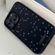 原创极简ins小众可爱韩国黑白银色五彩星星博主同款适用于苹果15iphone14promax13磨砂磁吸卡包手机壳