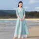中国风汉服改良版连衣裙夏季中式女装复古禅意茶服仙气唐装长裙子