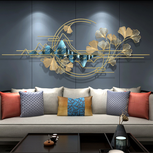 新中式铁艺客厅墙饰电视沙发背景墙装饰品壁挂创意酒店样板间壁饰