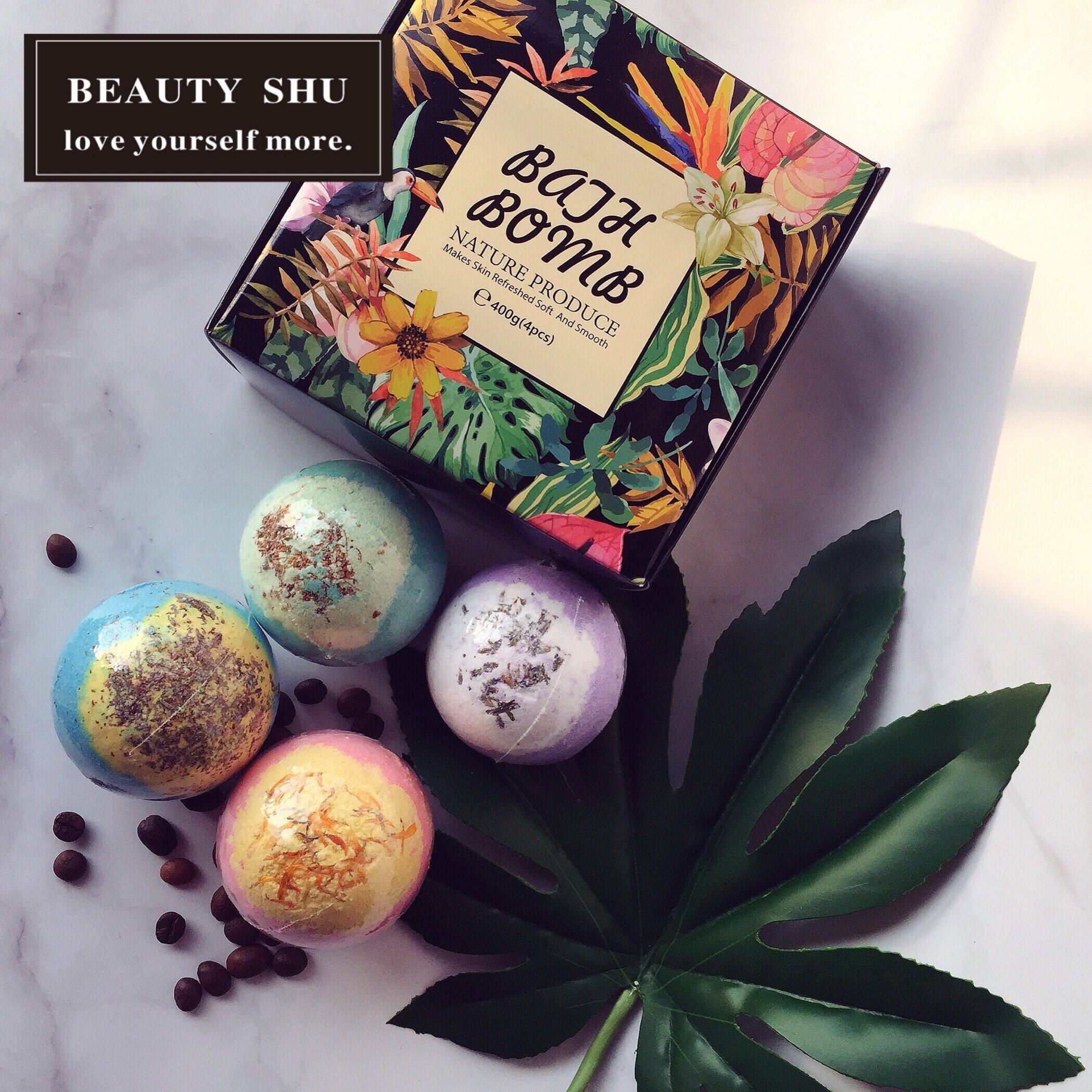 干花泡澡爆炸球浴球浴盐泡澡球精油浴球礼盒沐浴气泡弹泡脚入浴芭