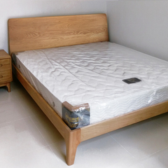 北欧宜家白橡木全实木床1.5/1.8米日式大床简约现代双人婚床卧室