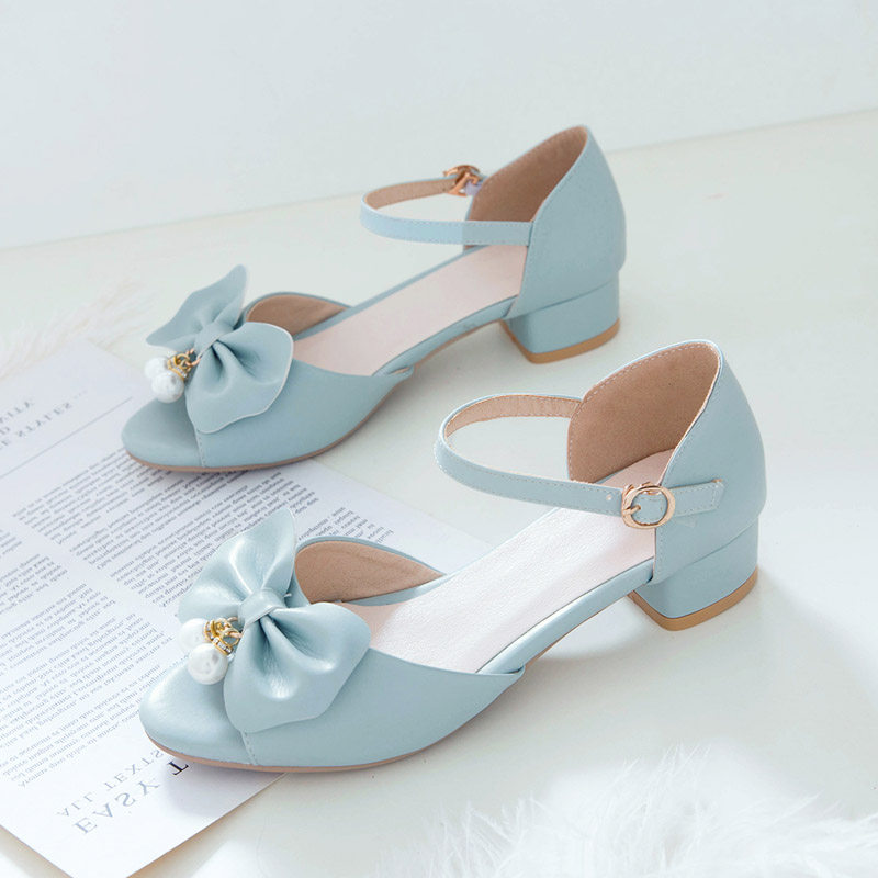 女童凉鞋中大童2022夏10儿童高跟12洋气软底8小学生9小女孩公主鞋