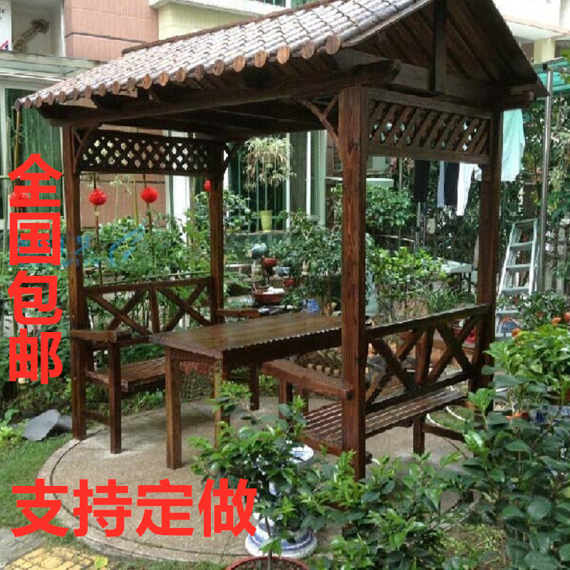 凉亭户外庭院实木简易防腐木别墅花园院子家用组装小亭子楼顶阳台在类目 住宅家具, 户外/庭院家具, 木屋凉亭中 - 来自Buy2taobao.com提供专业的淘宝代购服务